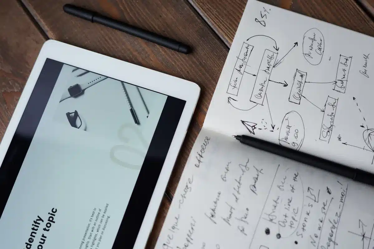 Illustration on a page showing how a landing page would look like