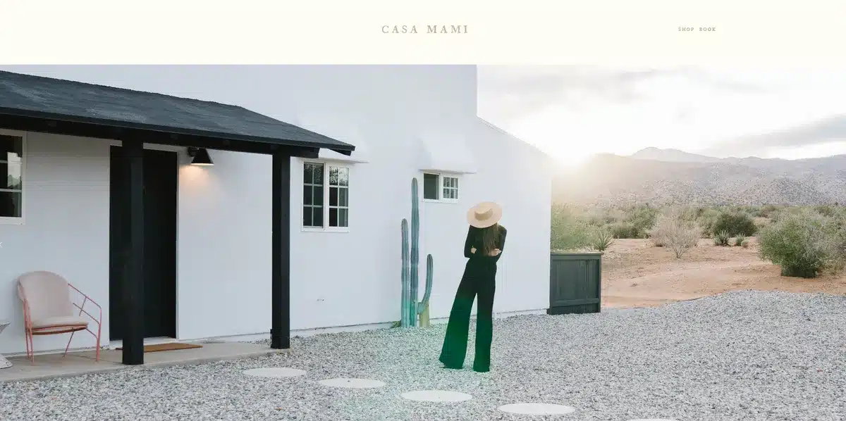 Casa Mami's small business website showing their AirBnB house and it's exterior