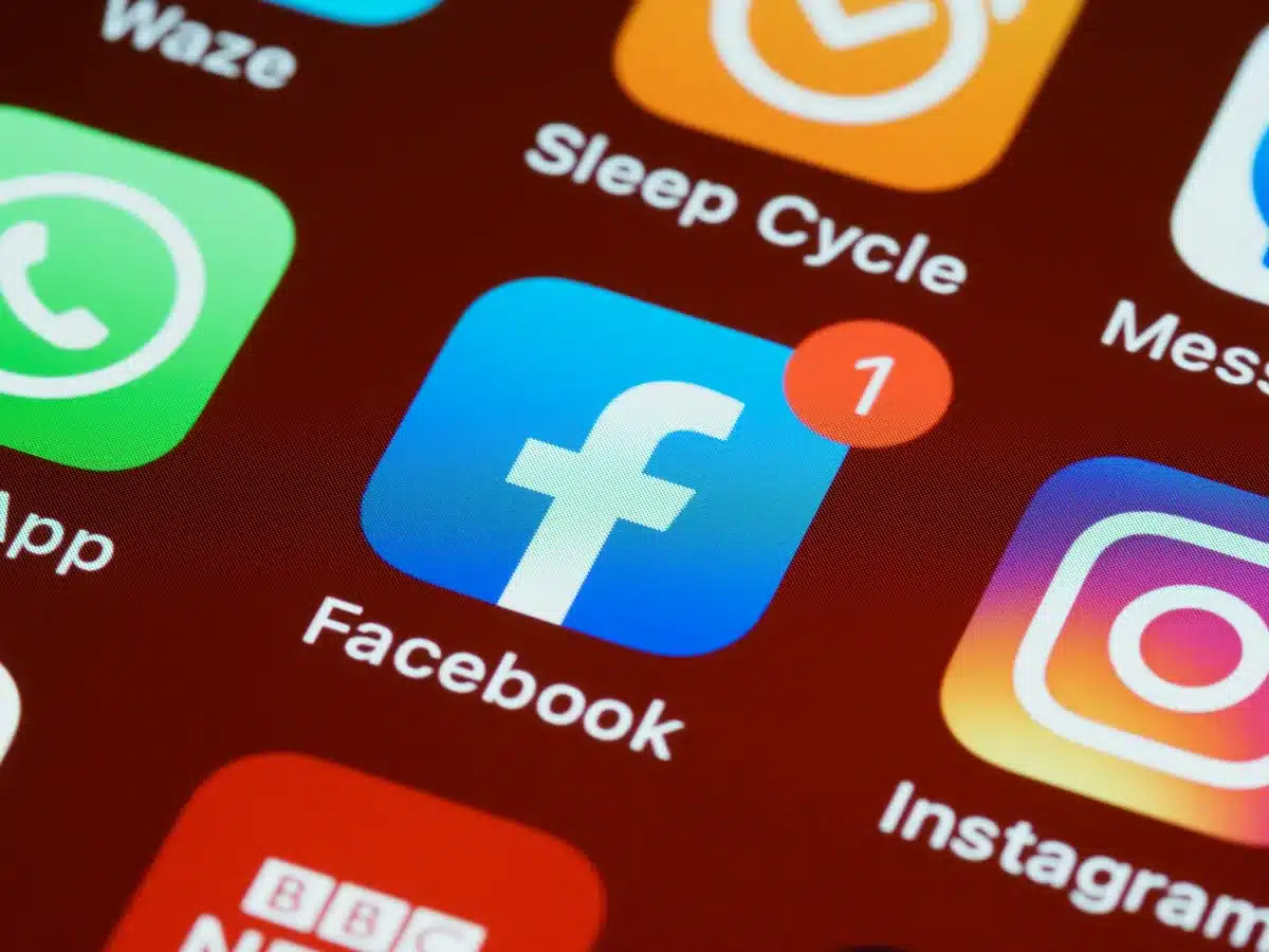 Close up of different apps like Instagram, Facebook, and Whatsapp