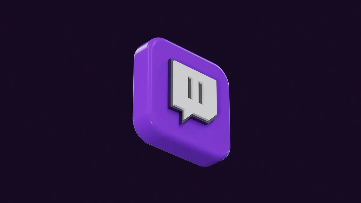 Square twitch logo showing colors in branding