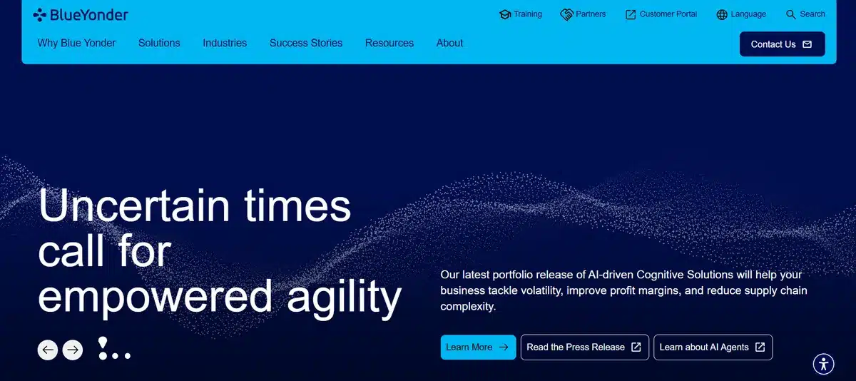 Blue Yonder's business website