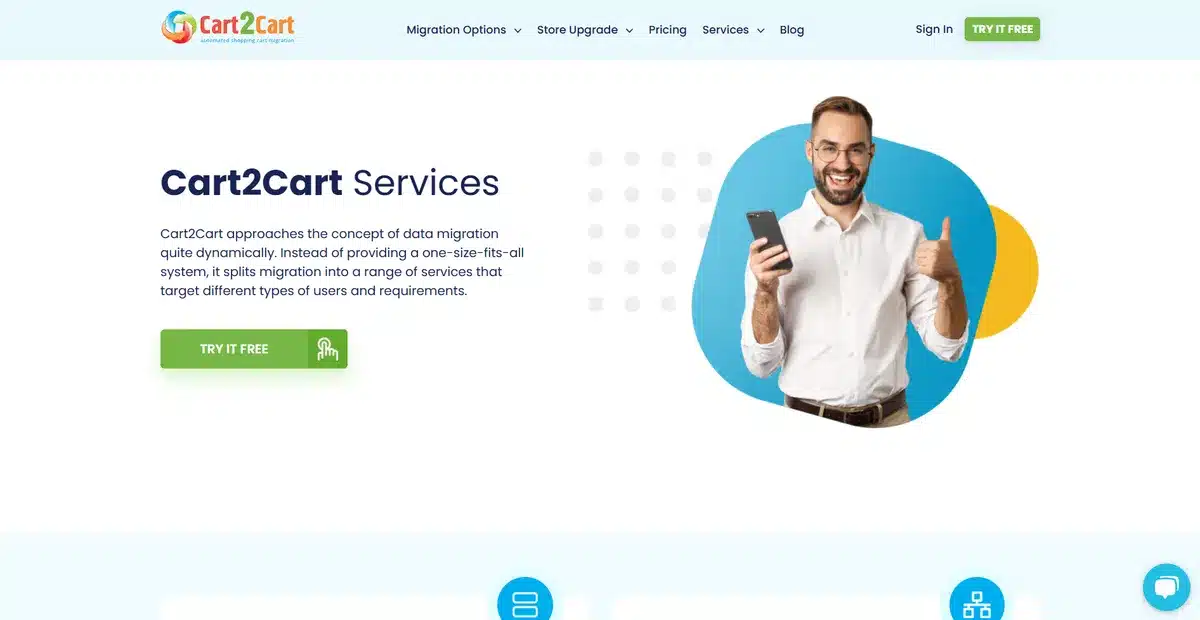Cart2cart service page web design