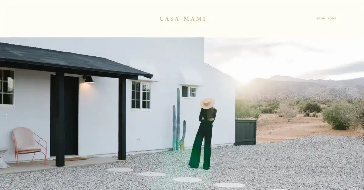 Casa Mami's business website showing their house