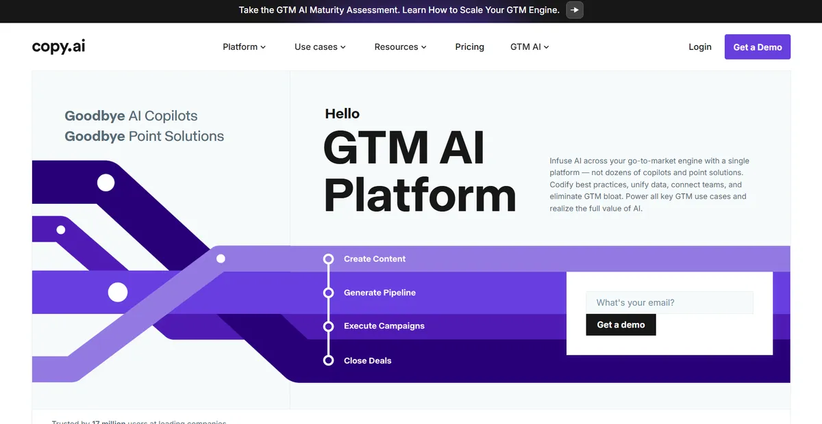 Copy AI's business website