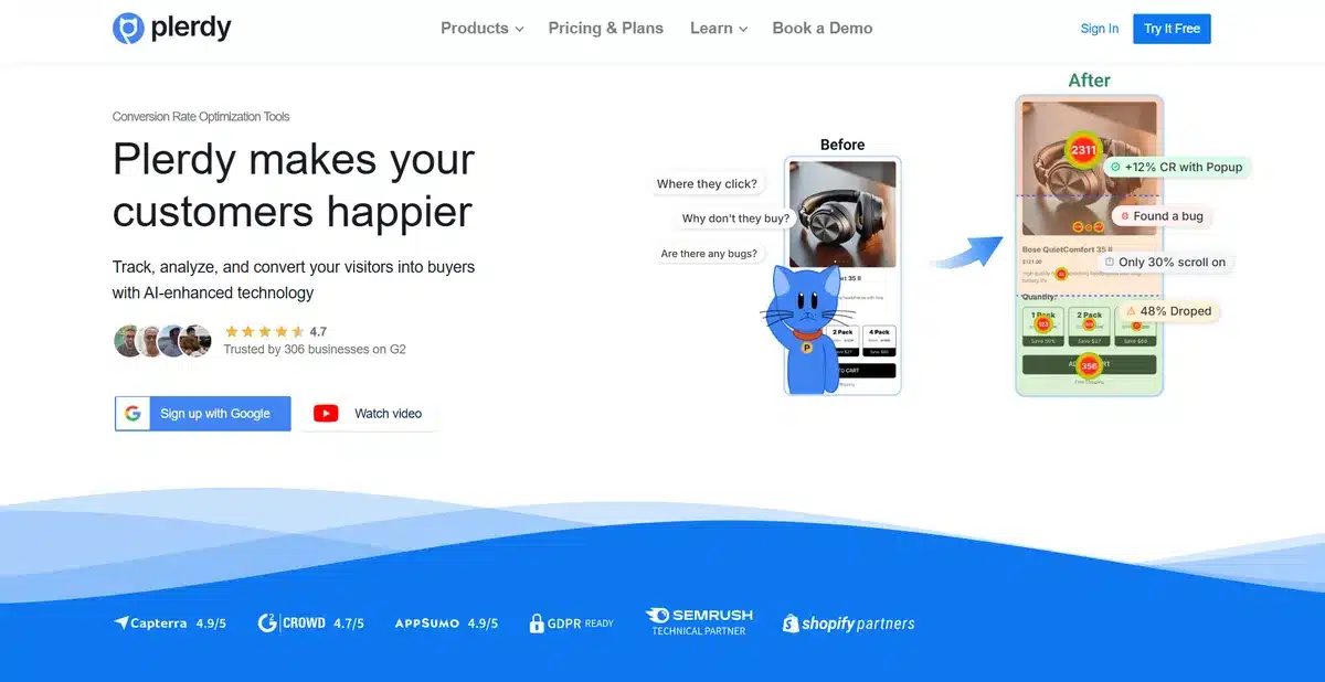 Plerdy's business website