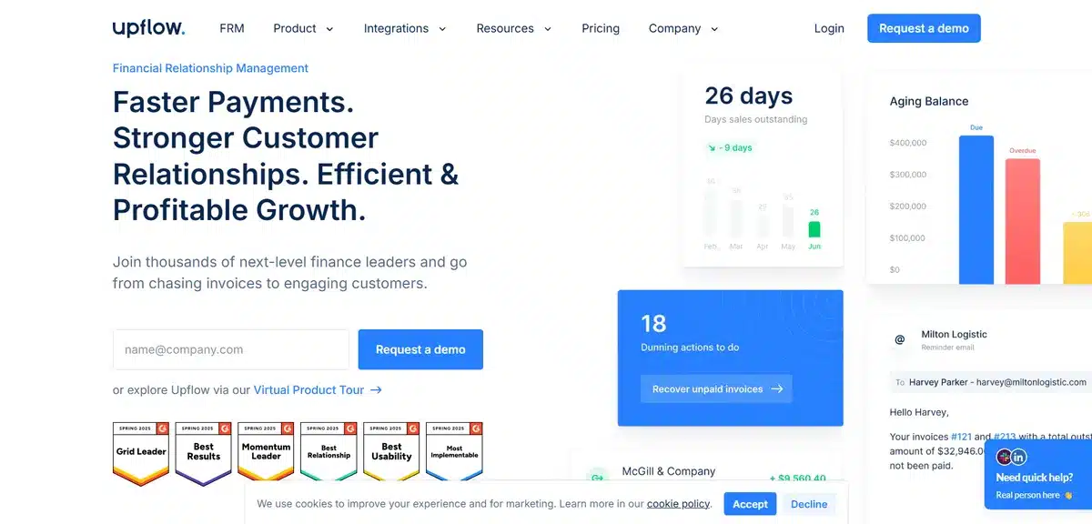 Upflow service page web design
