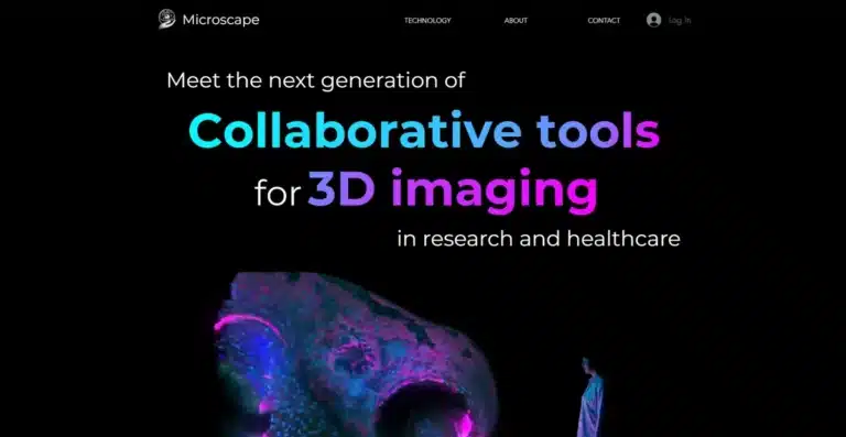Microscape business website quickly explaining what they offer